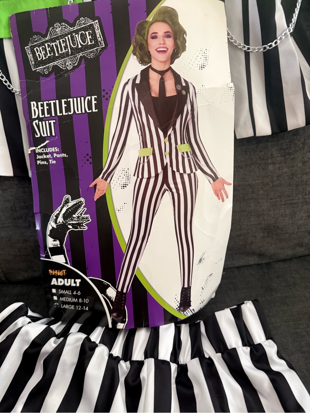Women's Black & White Striped Pants